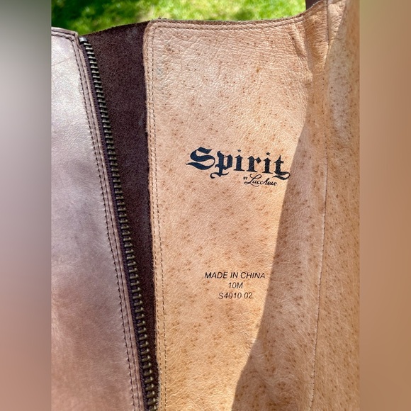 Spirit by Lucchese Boots Women’s US 10 Brown Leather Riding Western Cowboy - Picture 12 of 16